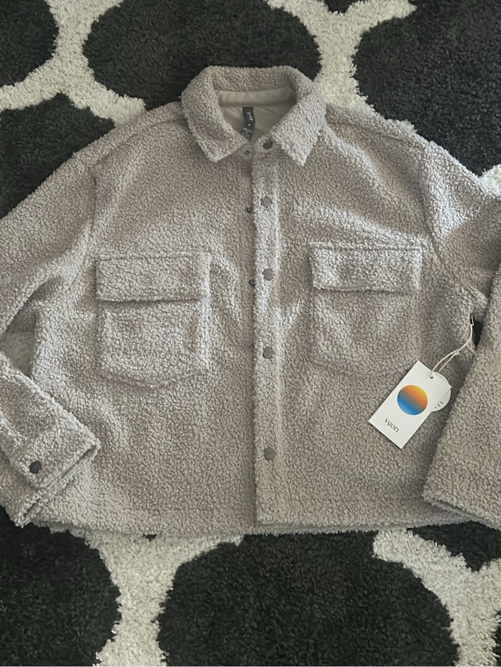 Vuori sycamore shirt Sherpa Jacket in Dark Salt size M